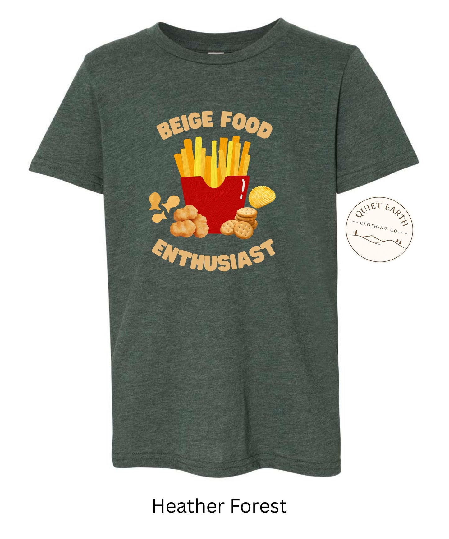 Beige Foods Enthusiast Kids Puff Tee