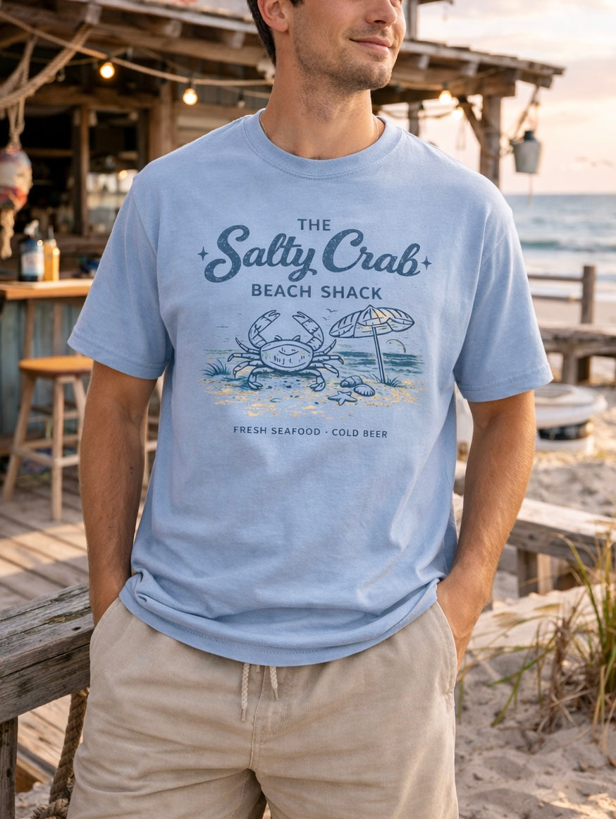 Salty Crab Beach Shack Tee