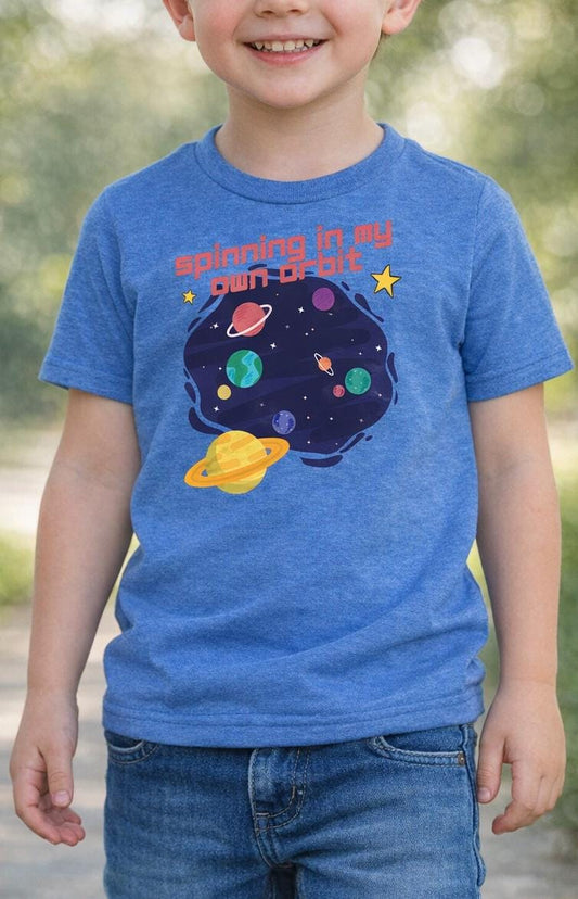 Spinning In My Own Orbit Kids Tee