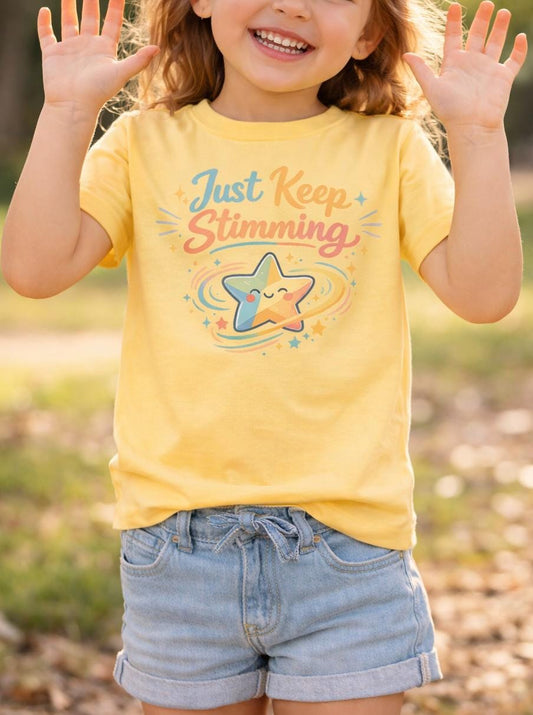 Just Keep Stimming Shirt for Kids | Autism Awareness T-Shirt | Sensory Friendly Tee